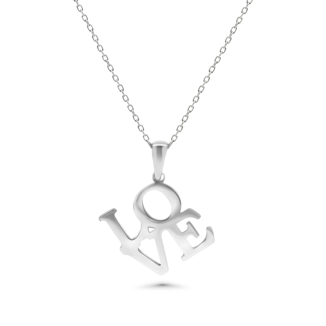HERSHE, 14 Karat Gold " LOVE " Pendant Necklace