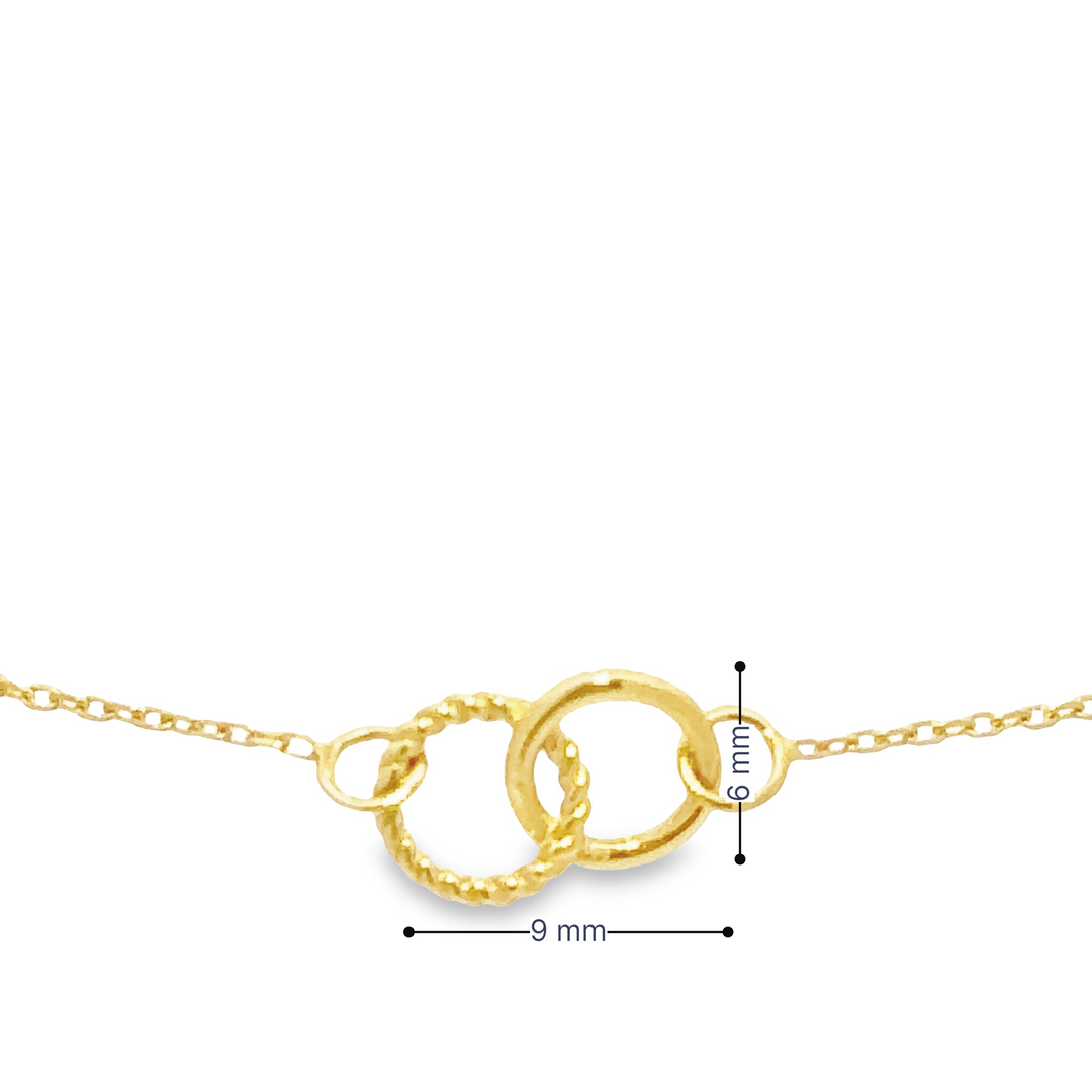 HERSHE, Interlock Circle Bracelet in 14 Karat Solid Gold