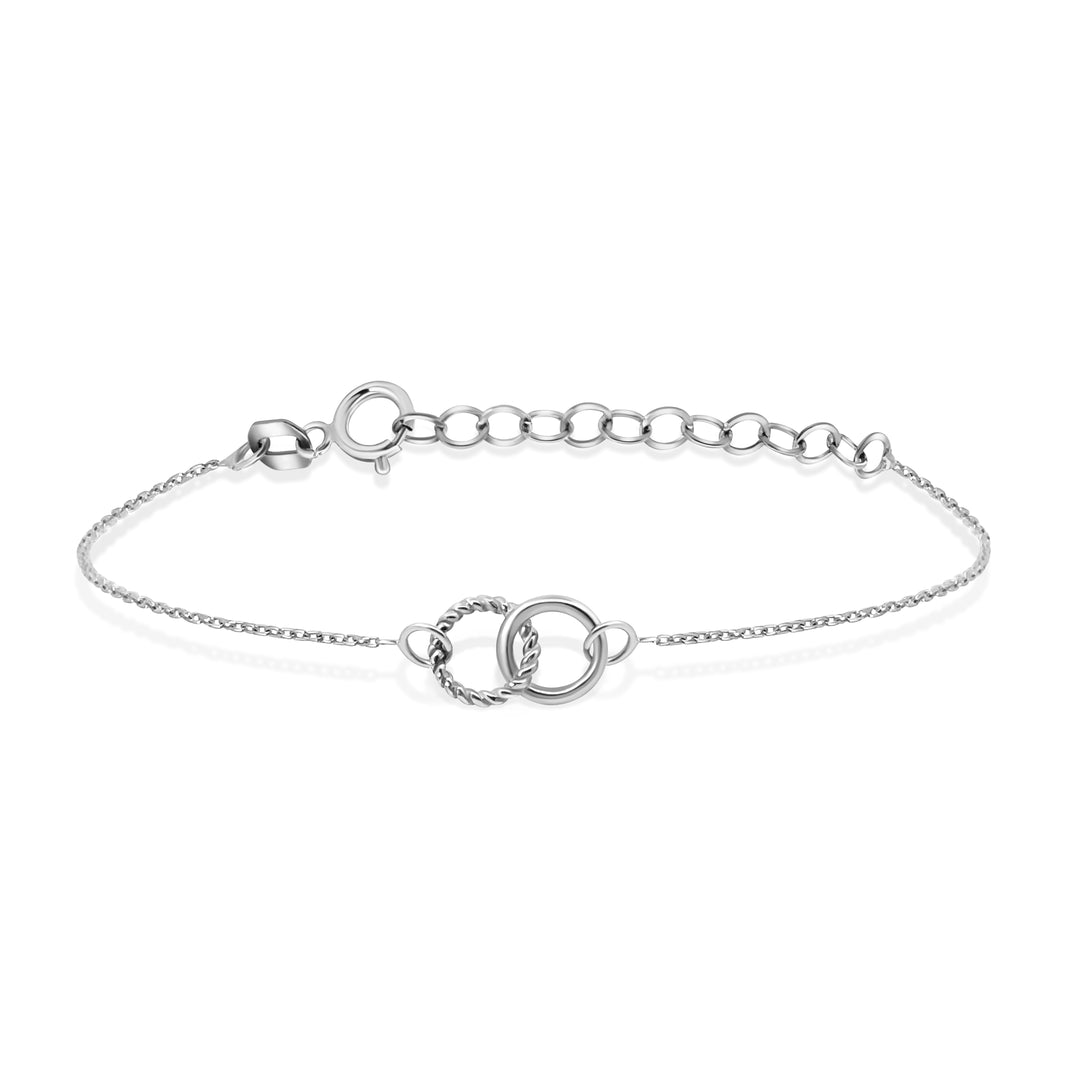 HERSHE, Interlock Circle Bracelet in 14 Karat Solid Gold