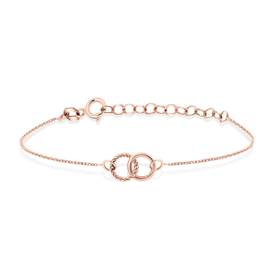 HERSHE, Interlock Circle Bracelet in 14 Karat Solid Gold
