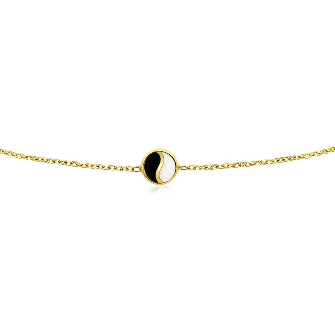 HERSHE , Yin Yang Bracelet in 14 Karat Solid Gold