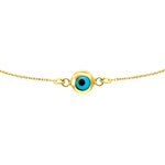 HERSHE, 14 Karat Gold Evil Eye Bracelet.
