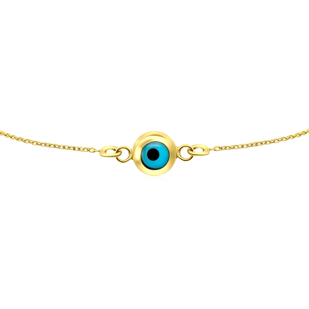 HERSHE, 14 Karat Gold Evil Eye Bracelet.