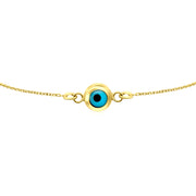 HERSHE, 14 Karat Gold Evil Eye Bracelet.