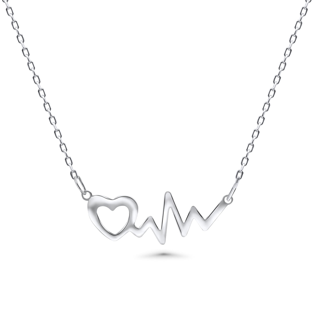 HERSHE, Heartbeat Necklace in 14 Karat Solid Gold