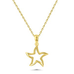 HERSHE, 14 Karat Solid Gold " Starfish " Necklace .