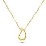 HERSHE, 14 Karat Solid Gold " Drop " Necklace
