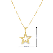 HERSHE , 14 Karat Yellow Gold Star Necklace