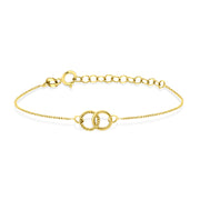 HERSHE, Interlock Circle Bracelet in 14 Karat Solid Gold