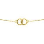 HERSHE, Interlock Circle Bracelet in 14 Karat Solid Gold