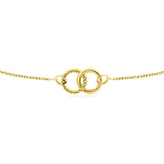 HERSHE, Interlock Circle Bracelet in 14 Karat Solid Gold