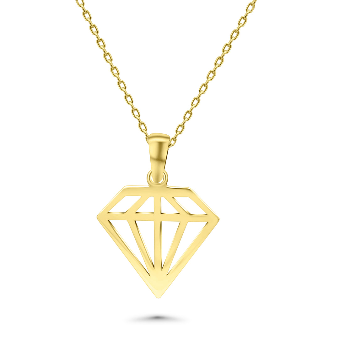 HERSHE , 14 Karat Gold Diamond Pendant Necklace