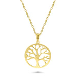 HERSHE, 14 Karat Gold Tree of Life Pendant Necklace