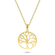 HERSHE, 14 Karat Gold Tree of Life Pendant Necklace