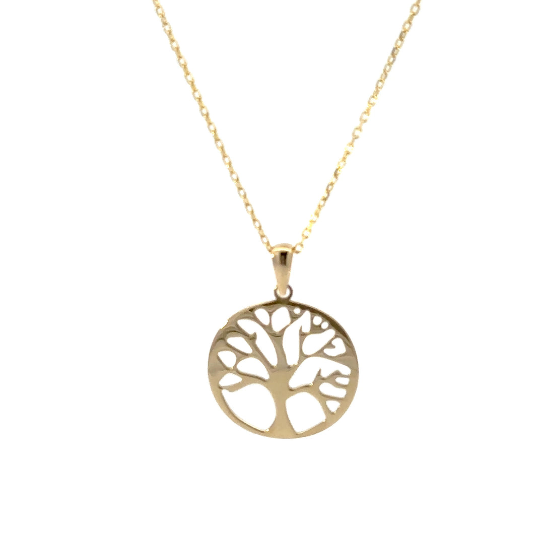 HERSHE, 14 Karat Gold Tree of Life Pendant Necklace