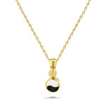 HERSHE, 14 Karat Gold Yin Yang Pendant Necklace.