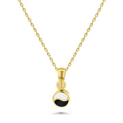 HERSHE, 14 Karat Gold Yin Yang Pendant Necklace.