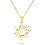 HERSHE , 14 Karat Gold Sunburst Necklace