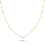 HERSHE, Pearl Beads Station Necklace in 14 Karat Gold