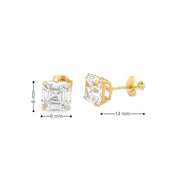 14 Karat Gold CZ Stud Earrings