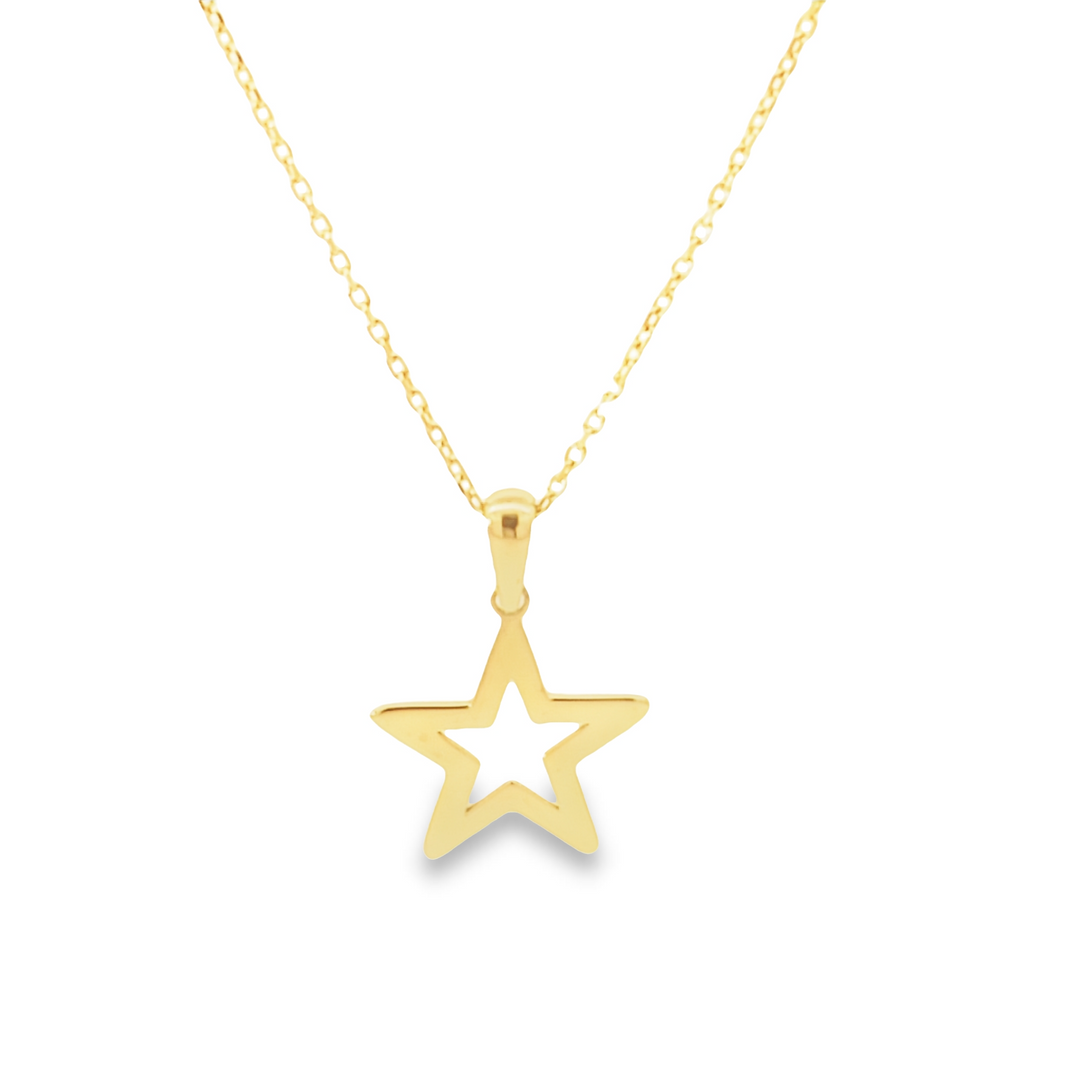 HERSHE , 14 Karat Yellow Gold Star Necklace