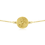 HERSHE, 14 Karat Gold Cancer Zodiac Disc Bracelet