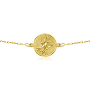 HERSHE, 14 Karat Gold Cancer Zodiac Disc Bracelet